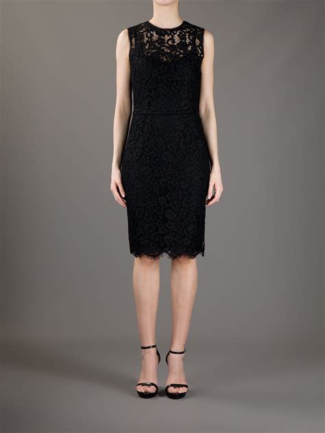 dolce gabbana black sheath wool dress|dolce and gabbana midi dress.